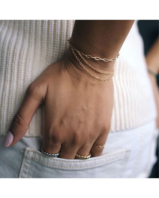 Herself Collections Metallic Fairmined Bleeker Street Chain Bracelet