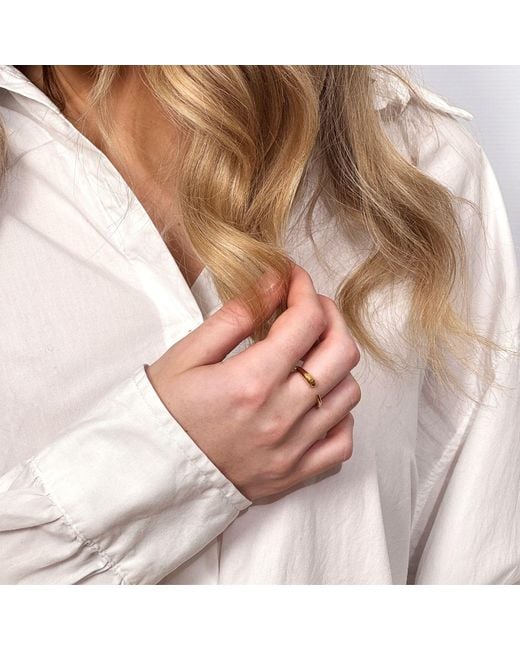 Lucy Quartermaine Metallic Single Drop Ring