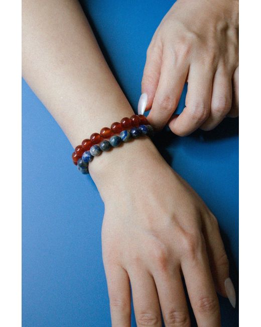 seree Red Manifest Collection Confidence Crystal Beaded Bracelet