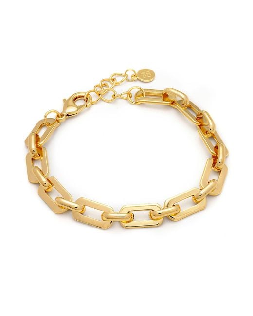 Crystals and Co Metallic Chunky Box Chain Bracelet Jw