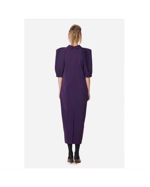 Julia Allert Purple Designer Violet Midi Dress