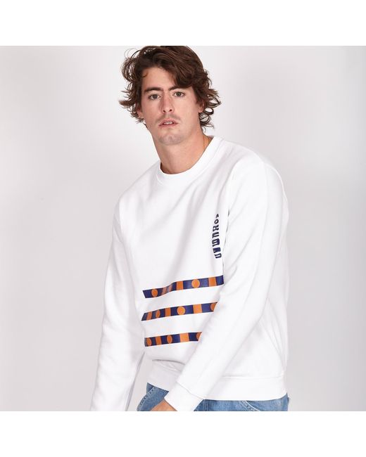 SOHUMAN White Bius Organic Cotton Sweatshirt