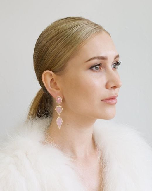Stephanie Browne Australia Pink Champagne Earrings