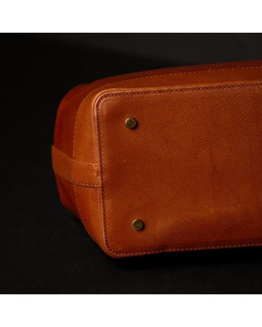 Time Resistance Brown Italian Cognac Leather Doctor Bag For