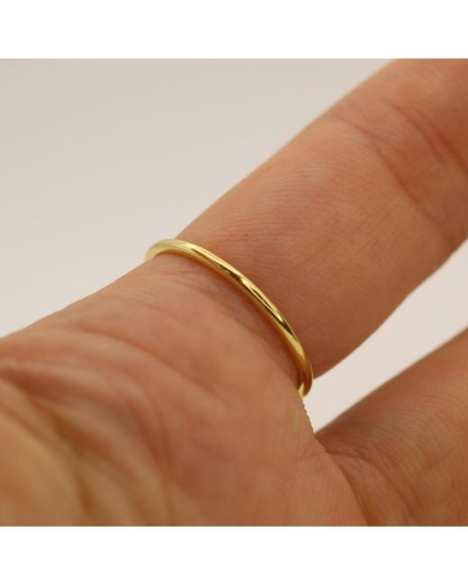 VicStoneNYC Fine Jewelry Metallic Simple Thin Solid Ring