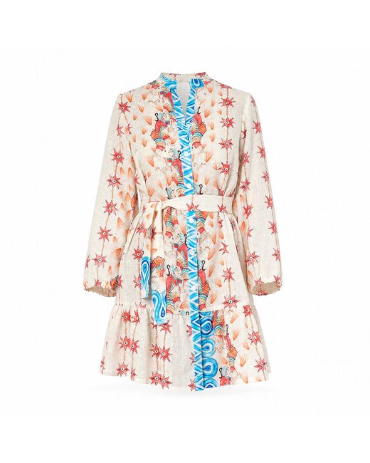 Casa Atelier by Ferdinando Fusco Blue Crete Frou Frou Shirt