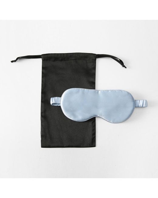 Soft Strokes Silk Blue Pure Mulberry Aviator Style Silk Eye Mask Set Of Two