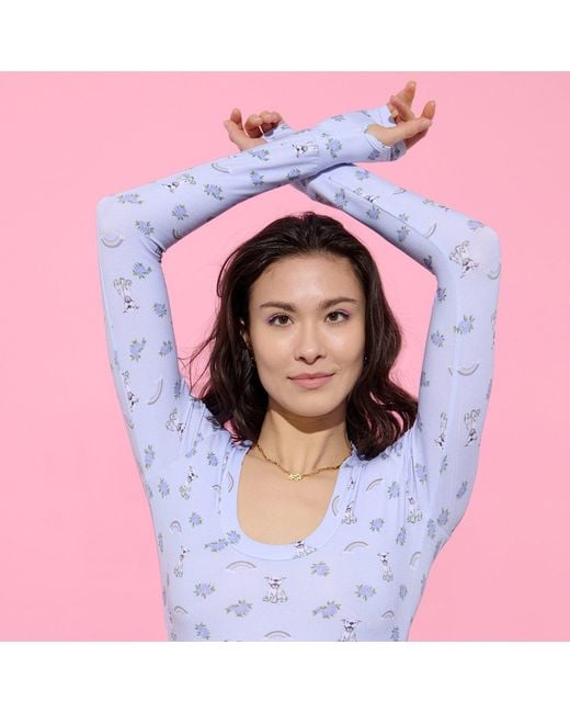 Cloud Haven White Long Sleeve Scoop Neck Tee