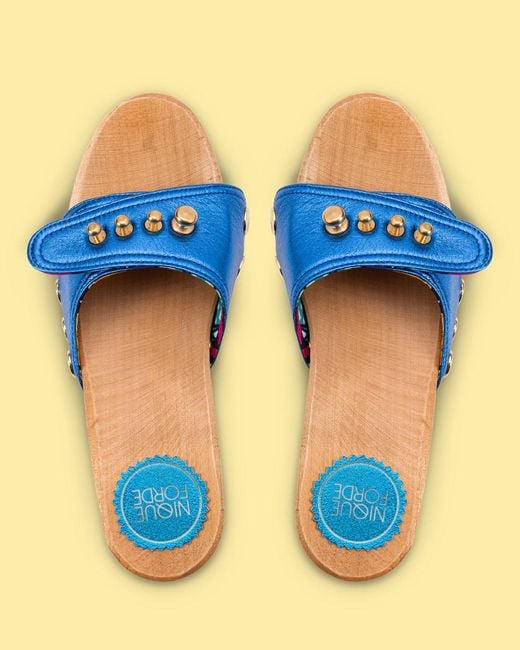 Nique Forde Blue Cobalt Georgie Sandals