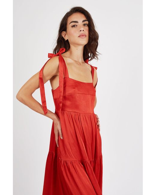 Traffic People Red Breathless Lily Dress