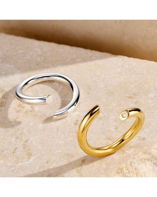 Posh Totty Designs Yellow Diamond Flow Open Ring