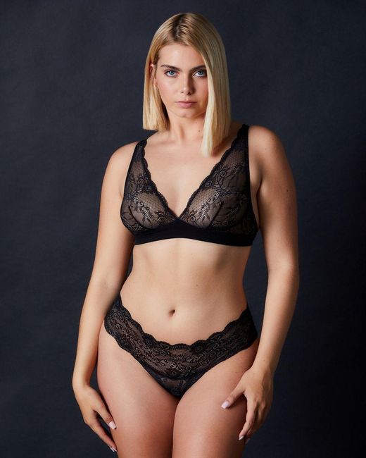 Journelle Black Sapna Plunge Bralette Noir