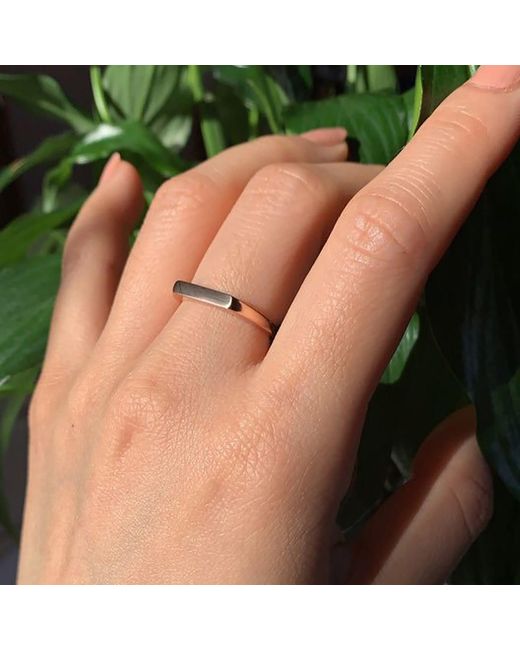 VicStoneNYC Fine Jewelry Natural Harmony Bar Signet Ring