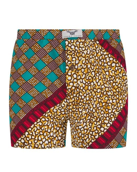 Ohema Ohene Multicolor African Print Cotton Boxer Shorts – Nhyira for men