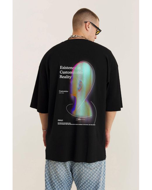 mysimplicated Blue Oversized T-Shirt Existence for men