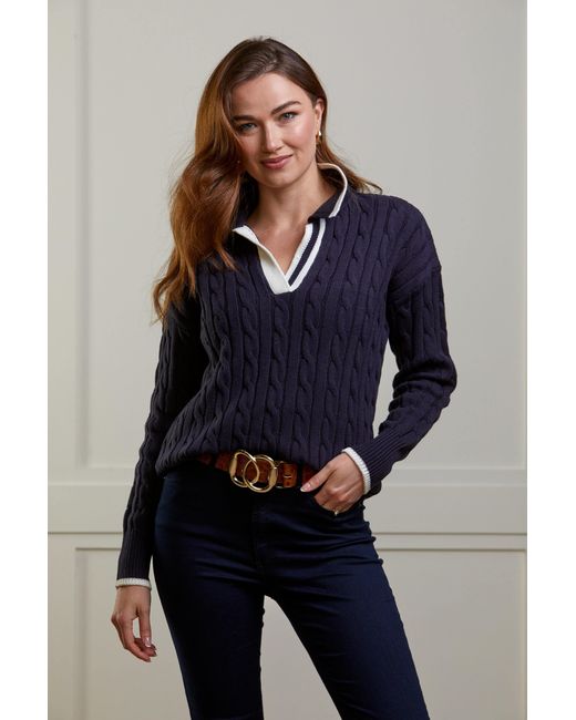 Guinea London Blue Collared Sweater
