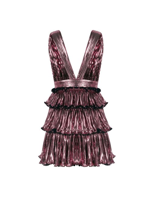 Nur Karaata Purple Lionrock Mini Dress