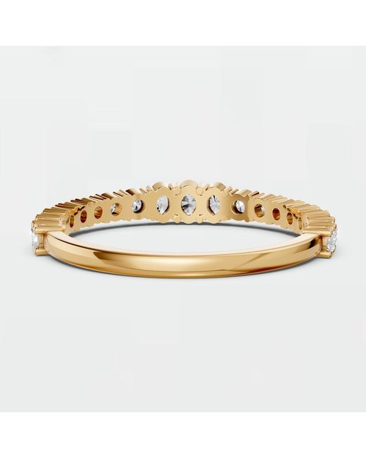 Aya Fine Jewelry Metallic 14K Graduated Oval Lab Grown Diamond Eternity Ring