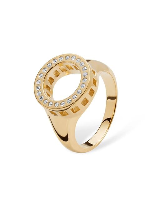 Lucy Quartermaine Metallic Art Deco Halo Ring