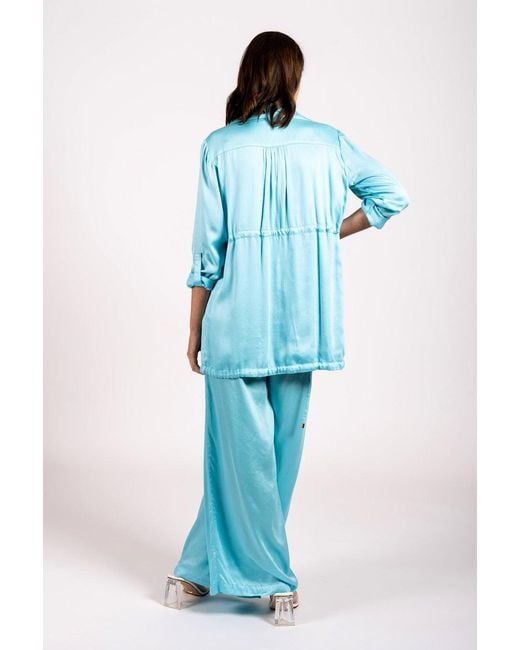Why Mary Blue Aqua Lightweight Parker Jacket