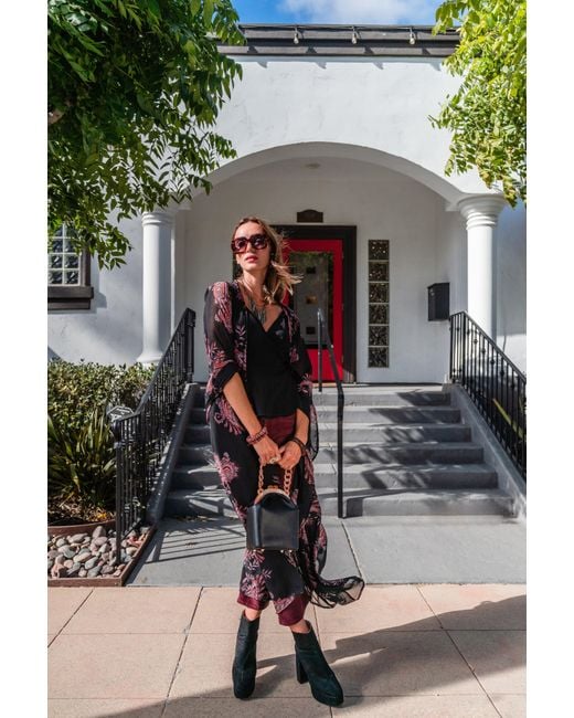 Jennafer Grace Black Vera Paisley Kimono
