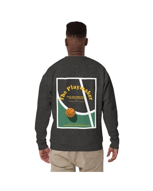 Anchor and Crew Gray Heather The Playmaker Basketball Club League Organic Cotton Sweatshirt