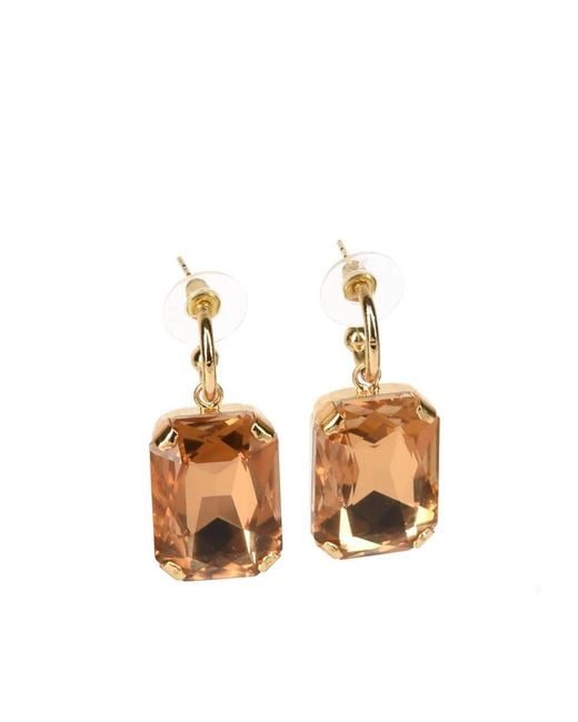 Addicted Metallic Noemi Plated Earrings With Crystal