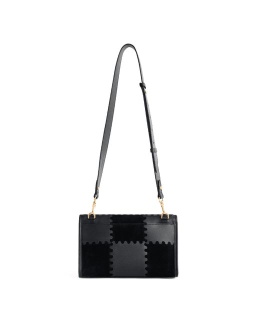 Orange Cube White Square Stitch Messenger Bag