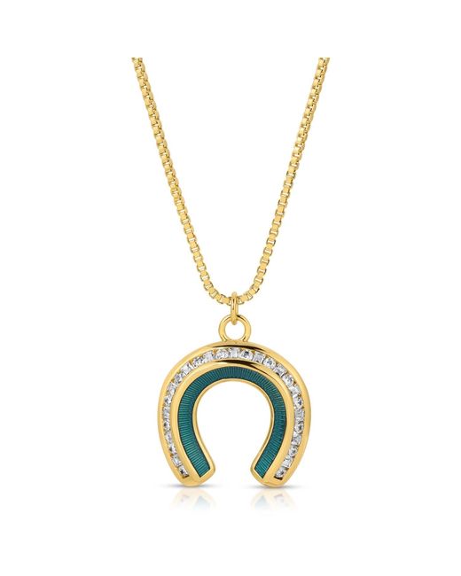 Glamrocks Jewelry Metallic Good Fortune Horseshoe Necklace