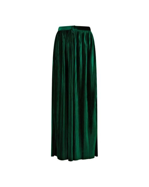 Boutique Kaotique Green Loose High Waisted Velvet Trousers