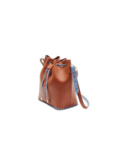 Saonara Brand Brown Bucket Bag Caramel Sky Leather