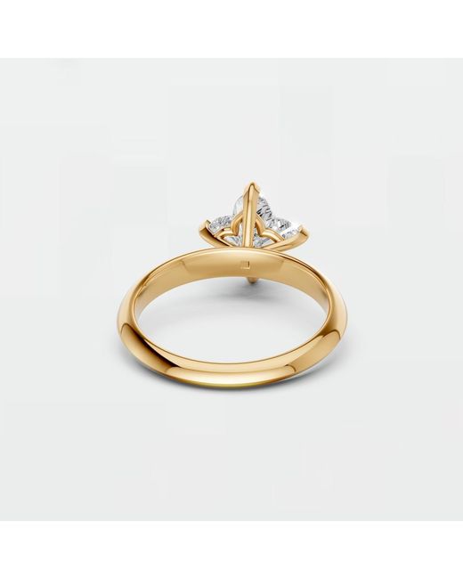 Aya Fine Jewelry Metallic 2.15 Cwt Lily Cut Lab Diamond Solitaire Ring