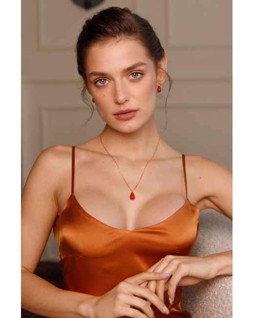 Katy Faye Metallic August Sardonyx Necklace