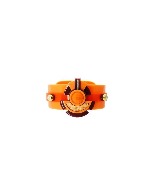 Gissa Bicalho Orange Acrylic Handmade Bracelet Buriti