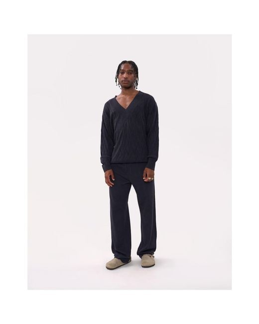 La Granni Blue Oversized Jumper for men