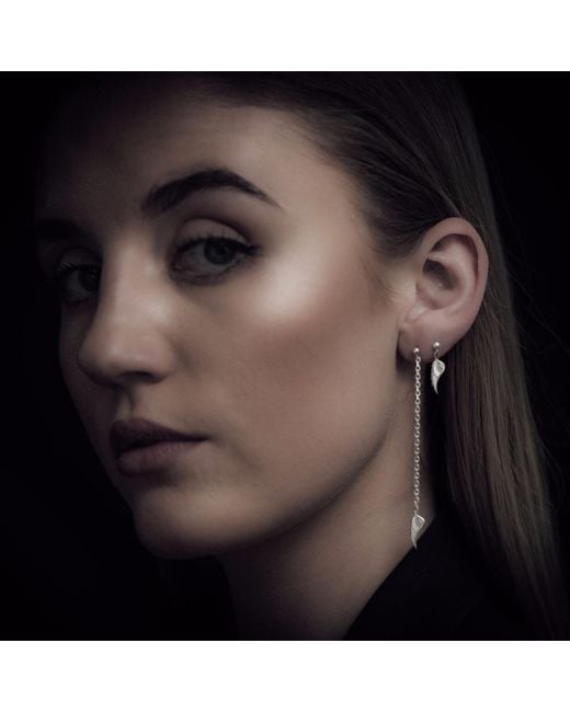 CarterGore Metallic Wing Single Short Drop Earring