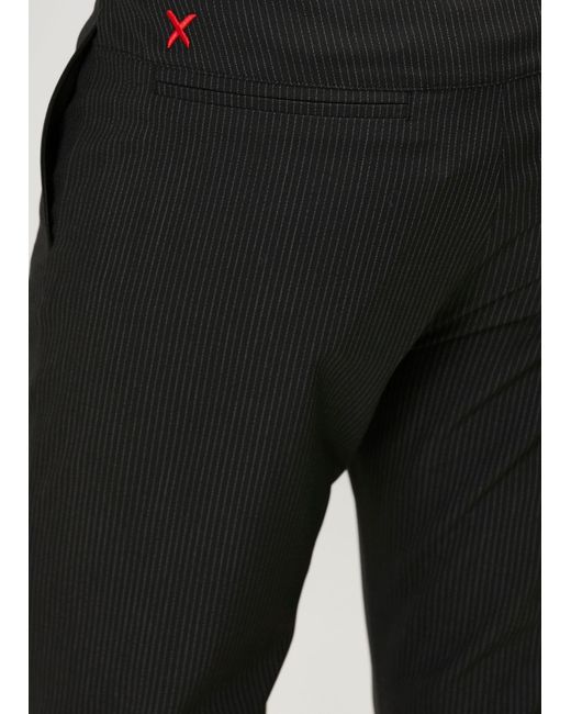 Pcfg Black Striped Woven Flare Pant for men
