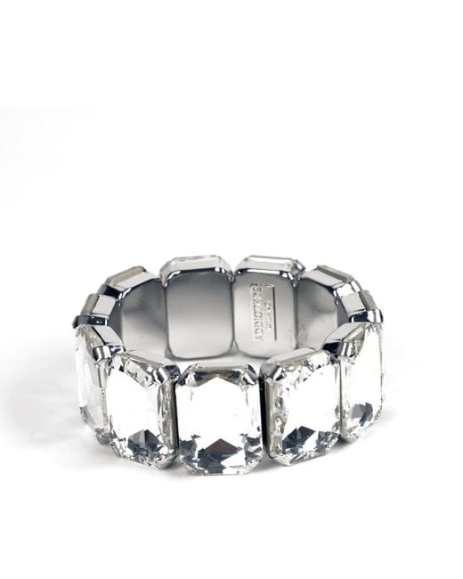Addicted Metallic Neutrals Ester Bracalet Plated With Natural Crystals