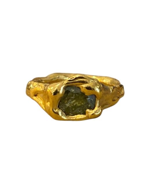 Mitsymay Jewellery Yellow One Of A Kind Peridot Ring