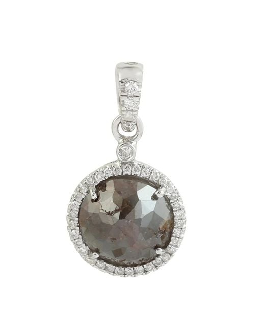 Artisan Metallic Natural Ice Diamond Charm Pendant