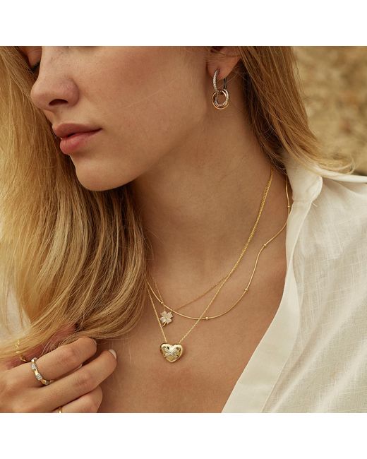 Spero London Metallic Italian Fine Chain Sterling Satellite Beaded Necklace