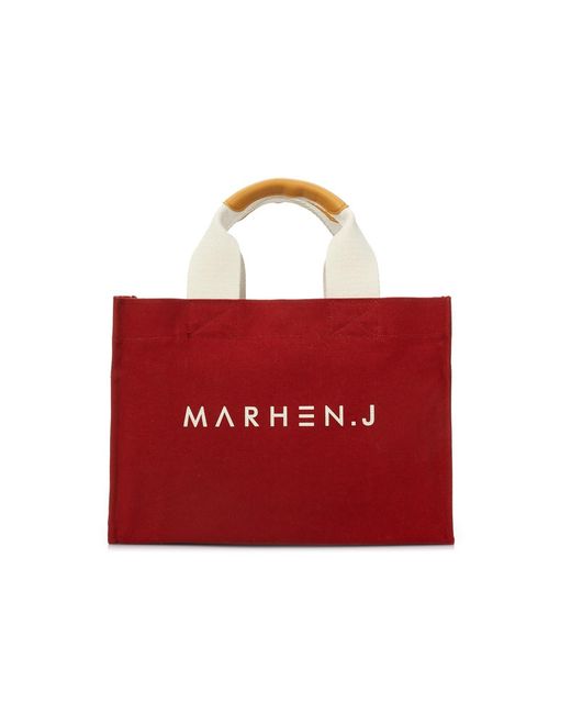 MARHEN.J Red Canvas Tote Bag