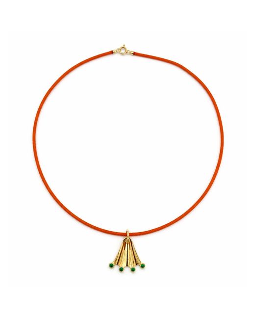 Pearl Code Red Italian Cord With-Plated Clasp