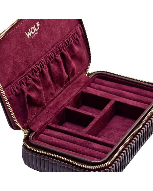Wolf Purple Bella Zip Jewellery Case