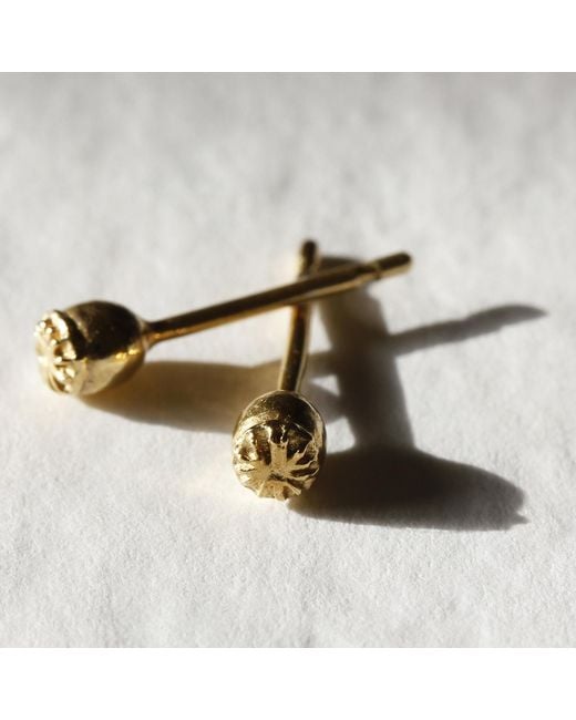 Lee Renee Metallic Poppy Seedpod Earrings