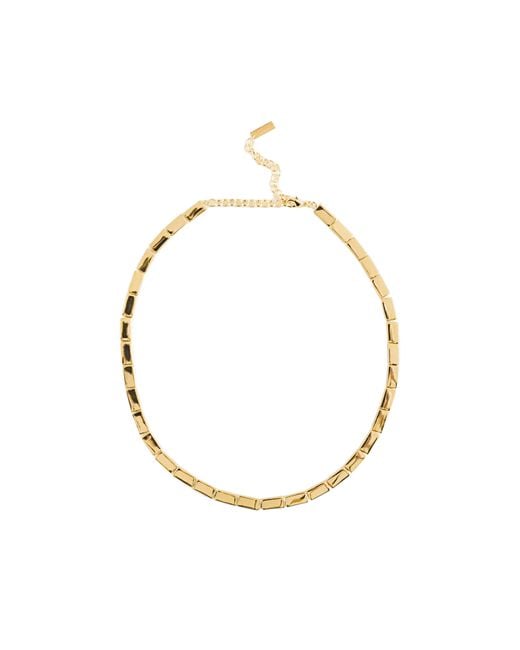 Adriana Pappas Designs Metallic Golden Tablet Necklace