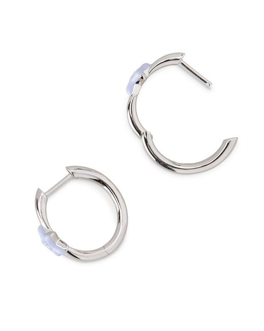 Dolcetto Designs Metallic Cometa Enamel Star Hoop Earrings