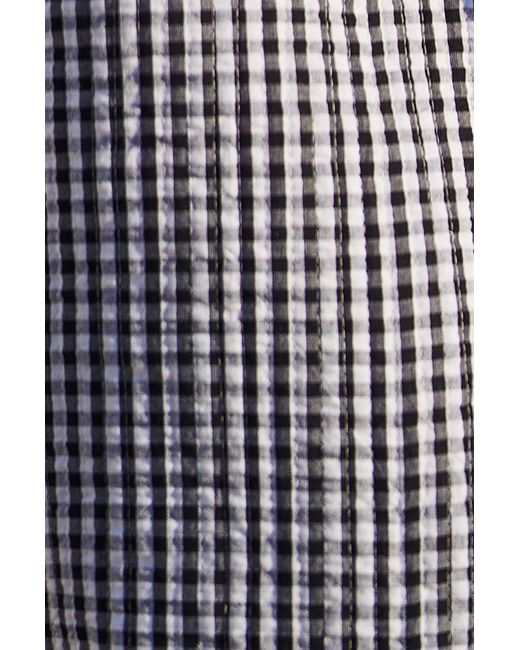Yumi' Black Gingham Frill Collar Jacket