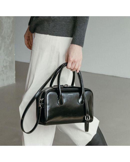 MARHEN.J Black Lara Small Three Way Vegan Leather Shoulder Bag