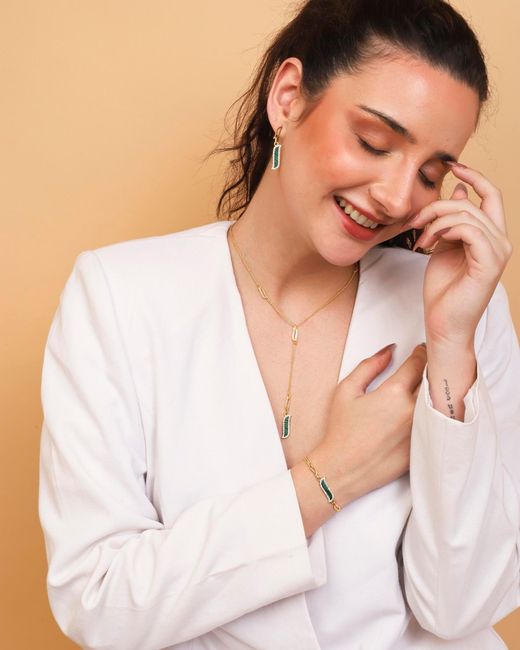 Lila Rasa Metallic Lariat Necklace